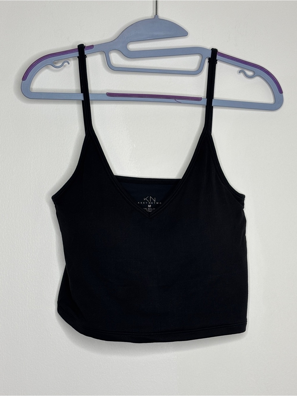 Spaghetti Strap V-Neck Crop Tank